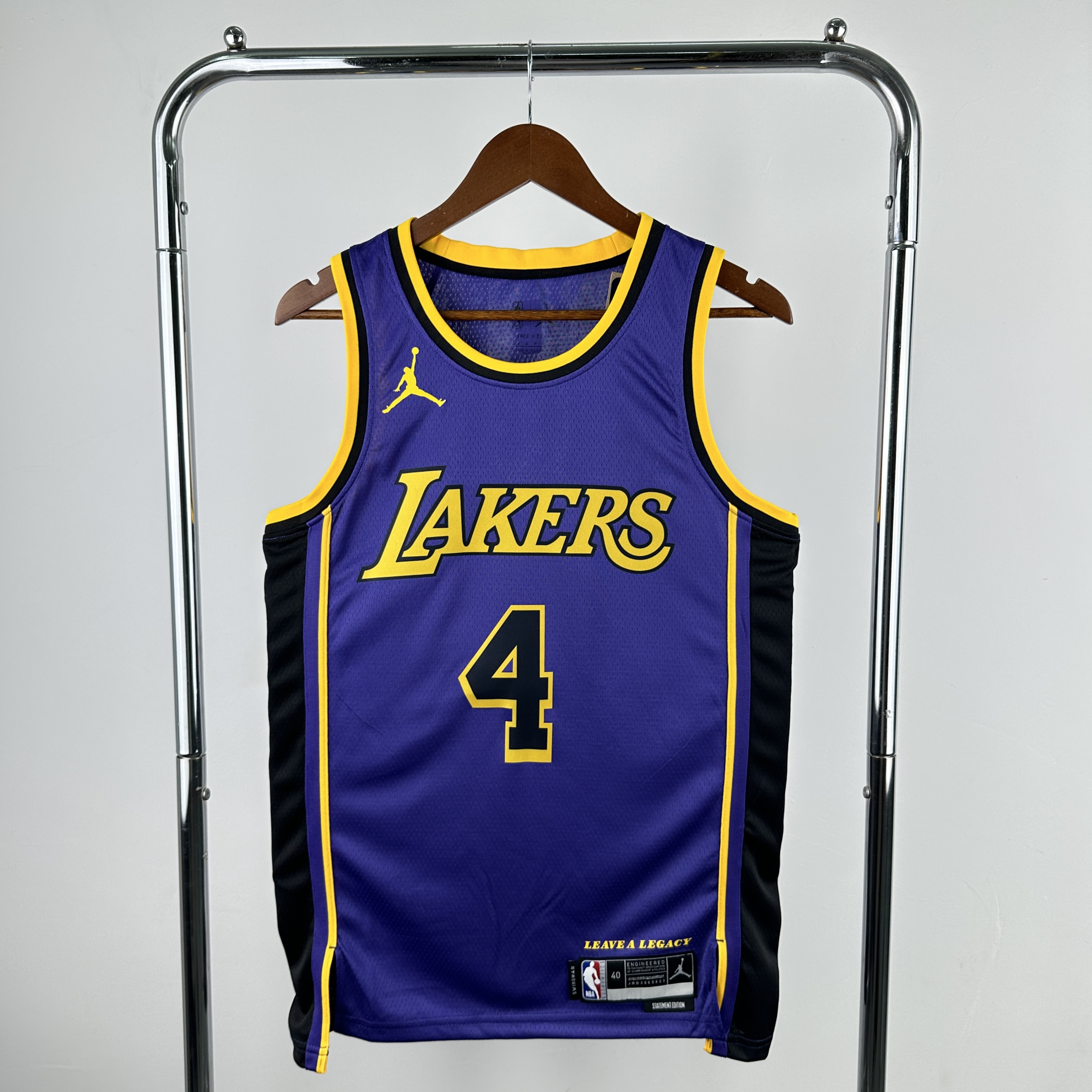 Men Los Angeles Lakers #4 Knecht Purple Jordan style 2025 NBA Jersey->baltimore ravens->NFL Jersey